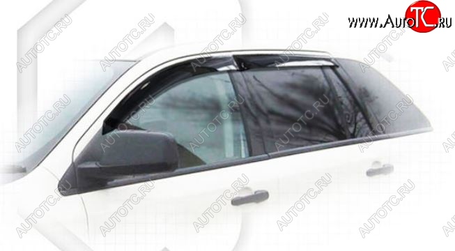1 999 р. Дефлектора окон CA-Plastiс  Ford Edge  U387 (2011-2015) рестайлинг (Classic полупрозрачный, Без хром молдингов)  с доставкой в г. Пермь