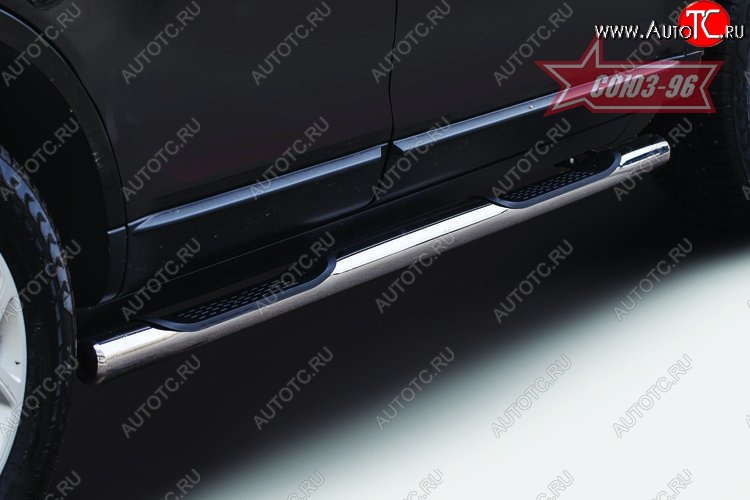 23 219 р. Защита порогов с проступью Souz-96 (d76)  Ford Edge  CD539 (2015-2018) дорестайлинг  с доставкой в г. Пермь