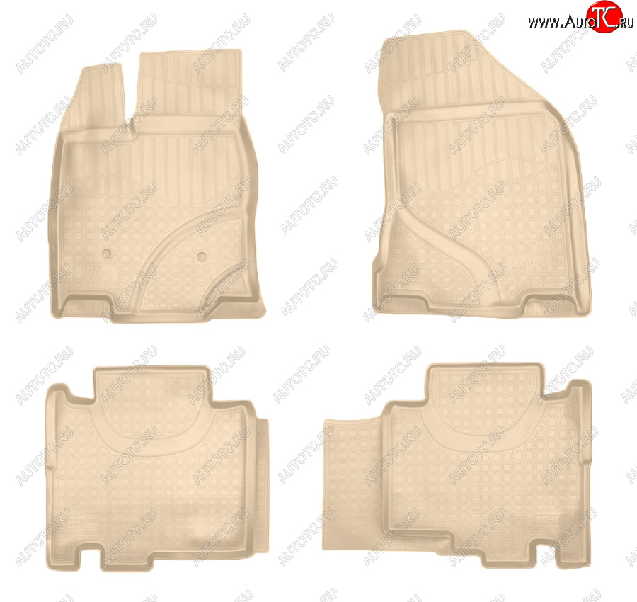 3 459 р. Коврики салона Norplast Unidec  Ford Edge  CD539 (2015-2025) дорестайлинг, рестайлинг (Цвет: бежевый)  с доставкой в г. Пермь