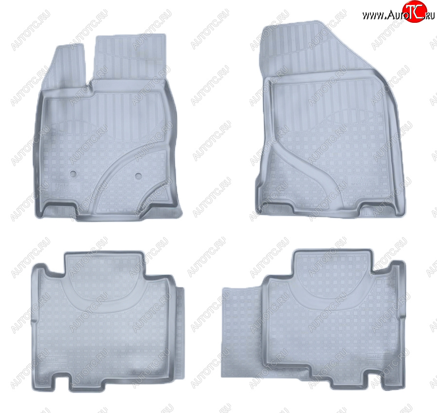 3 459 р. Коврики салона Norplast Unidec  Ford Edge  CD539 (2015-2025) дорестайлинг, рестайлинг (Цвет: серый)  с доставкой в г. Пермь