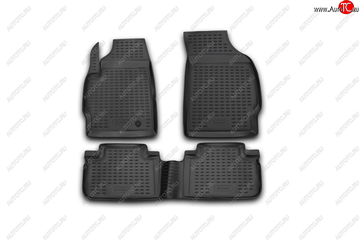 2 599 р. Комплект ковриков салона Element (полиуретан, чёрные) Element  Ford Escape  2 (2008-2012) (Черные)  с доставкой в г. Пермь