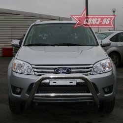 18 269 р. Защита переднего бампера Souz-96 (d76) Ford Escape 2 (2008-2012)  с доставкой в г. Пермь. Увеличить фотографию 2