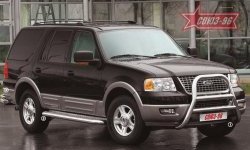 20 879 р. Защита переднего бампера Souz-96 (d76) Ford Expedition U222 (2002-2006)  с доставкой в г. Пермь. Увеличить фотографию 2