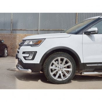 16 949 р. Одинарная защита переднего бампера диаметром 76 мм Ford Explorer U502 1-ый рестайлинг, 5 дв. (2015-2018)  с доставкой в г. Пермь. Увеличить фотографию 3