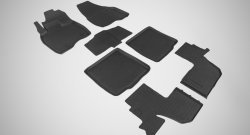 Износостойкие коврики в салон с высоким бортом SeiNtex Premium 6 шт. (резина) Ford Explorer  U502 (2015-2018) 1-ый рестайлинг, 5 дв.