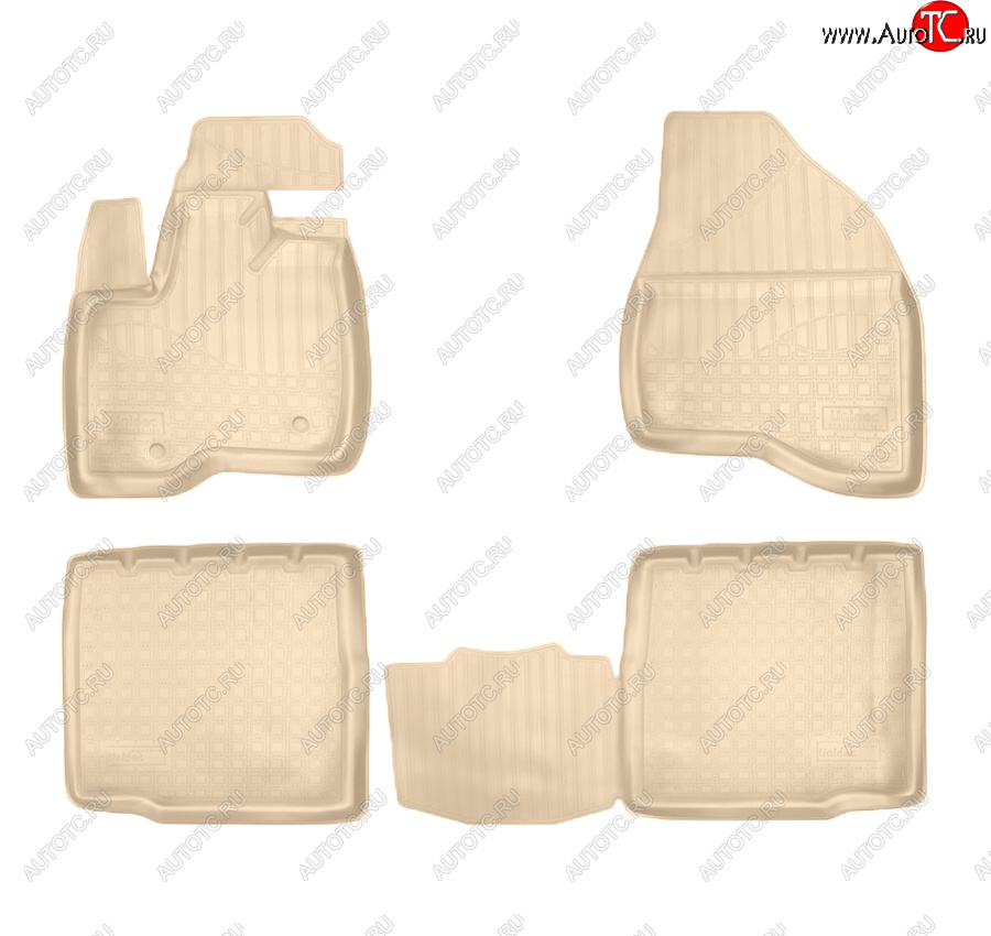 3 199 р. Коврики салона Norplast Unidec (5 мест)  Ford Explorer  U502 (2010-2018) дорестайлинг, 1-ый рестайлинг, 5 дв. (Цвет: бежевый)  с доставкой в г. Пермь