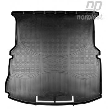 Коврик багажника Norplast (сложенный 3 ряд) Ford Explorer  U502 (2010-2019) дорестайлинг, 1-ый рестайлинг, 5 дв., 2-ой рестайлинг, 5 дв. (Черный, с погрузочным ковриком (фартуком))