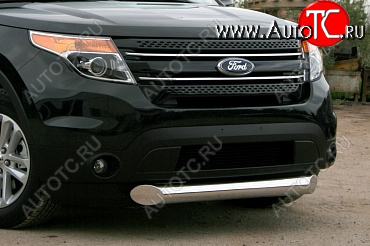 1 159 р. Защита переднего бампера Souz-96 (нержавеющая сталь d100 мм) Ford Explorer U502 дорестайлинг (2010-2016)  с доставкой в г. Пермь