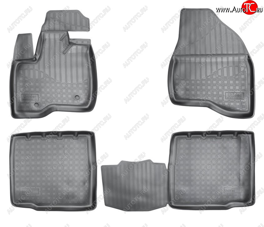 2 769 р. Комплект ковриков в салон Norplast Unidec (5 мест) Ford Explorer U502 дорестайлинг (2010-2016) (Цвет: черный)  с доставкой в г. Пермь