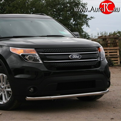 16 739 р. Одинарная защита переднего бампера Novline (нержавеющая сталь 60мм)  Ford Explorer  U502 (2010-2016) дорестайлинг  с доставкой в г. Пермь