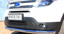 16 949 р. Одинарная защита переднего бампера диаметром 76 мм SLITKOFF  Ford Explorer  U502 (2010-2016) дорестайлинг  с доставкой в г. Пермь. Увеличить фотографию 2