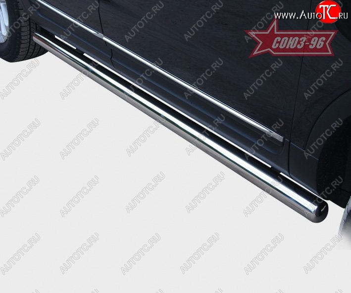 22 454 р. Защита порогов Souz-96 (d76)  Ford Explorer  U502 (2010-2016) дорестайлинг  с доставкой в г. Пермь