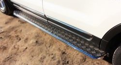24 649 р. Широкая защита порогов SLITKOFF Ford Explorer U502 дорестайлинг (2010-2016)  с доставкой в г. Пермь. Увеличить фотографию 3