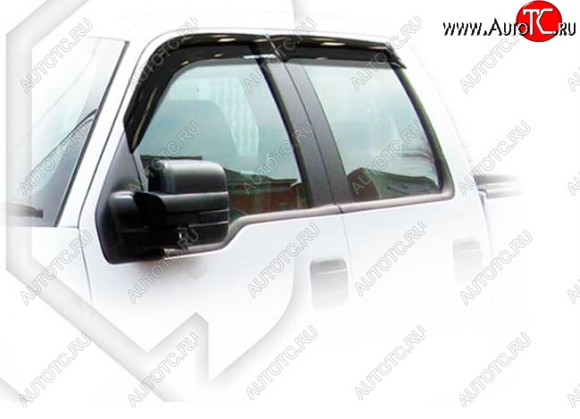 1 899 р. Дефлектора окон (SuperCab) CA-Plastiс  Ford F 150  7 (2008-2011) дорестайлинг (Classic полупрозрачный, Без хром молдингов)  с доставкой в г. Пермь
