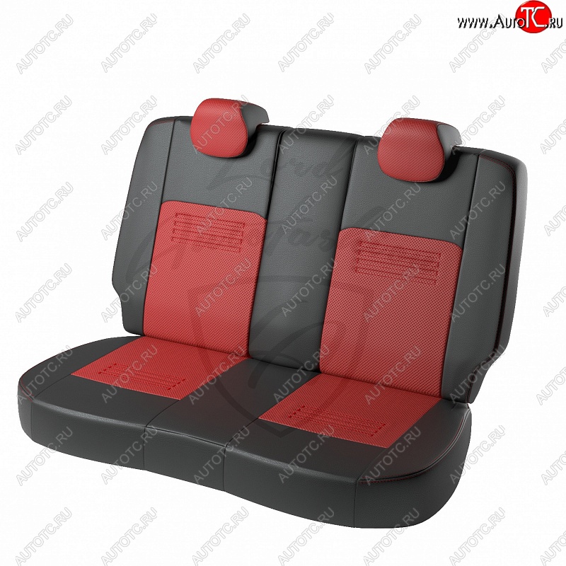 9 899 р. Чехлы для сидений Lord Autofashion Турин (экокожа)  Ford Fiesta  6 (2012-2019) хэтчбэк 5 дв. рестайлинг (Чёрный, вставка красная)  с доставкой в г. Пермь