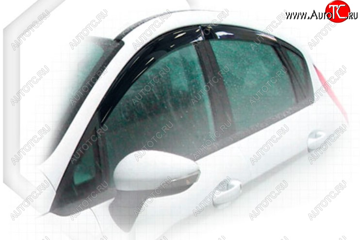 1 999 р. Дефлектора окон CA-Plastic Ford Fiesta B479 хэтчбэк 5 дв. (2017-2022) (Classic полупрозрачный, Без хром молдинга)  с доставкой в г. Пермь
