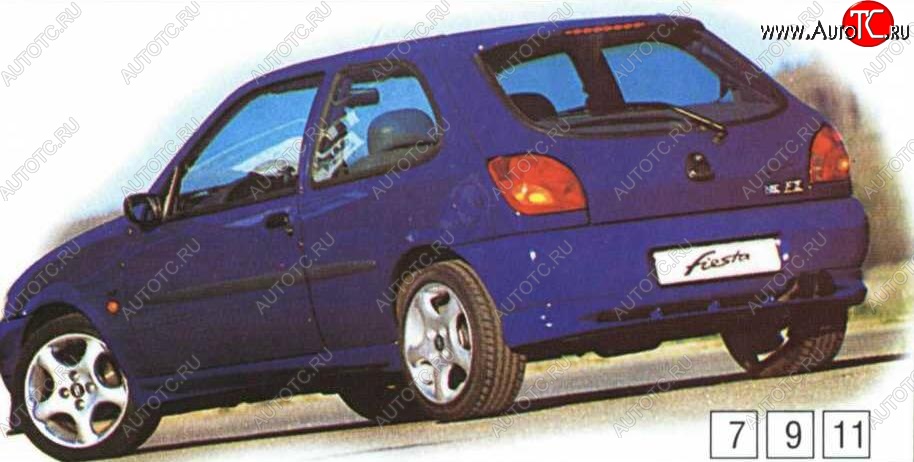 13 299 р. Накладка на задний бампер Kamei Ford Fiesta 4 хэтчбэк 5 дв. дорестайлинг (1995-1999)  с доставкой в г. Пермь