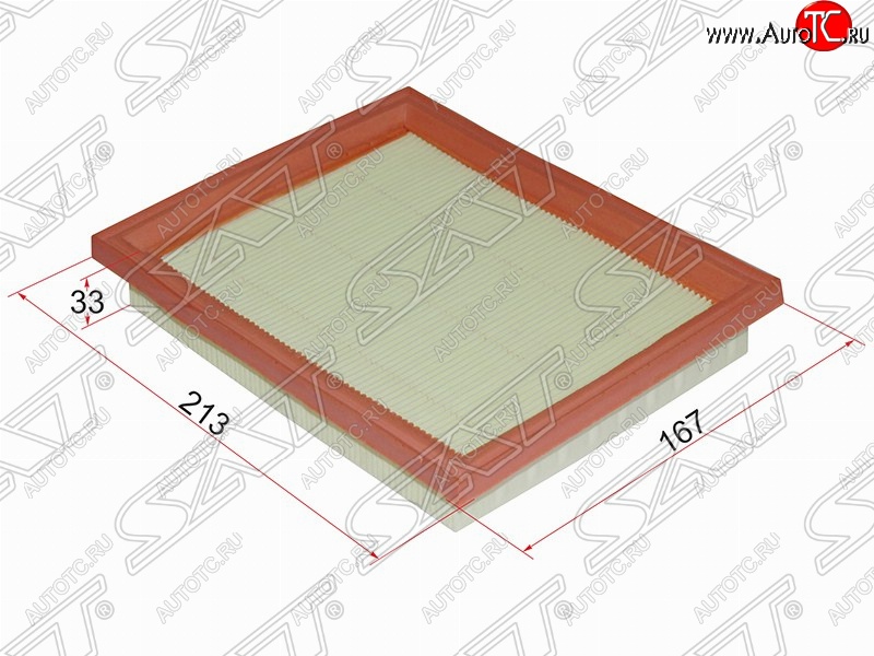263 р. Фильтр воздушный двигателя SAT (213х167х33 mm)  Ford Fiesta  5 (2001-2008), Ford Fusion  1 (2002-2012), Mazda Demio  2 DY (2002-2007)  с доставкой в г. Пермь