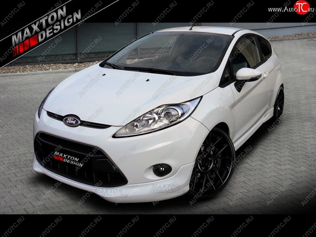 21 149 р. Накладка на передний бампер Maxton Ford Fiesta 6 хэтчбэк 5 дв. дорестайлинг (2008-2012)  с доставкой в г. Пермь