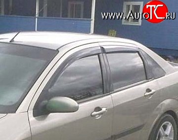 999 р. Комплект дефлекторов окон (ветровиков) 4 шт. Russtal Ford Focus 1 седан дорестайлинг (1998-2002)  с доставкой в г. Пермь