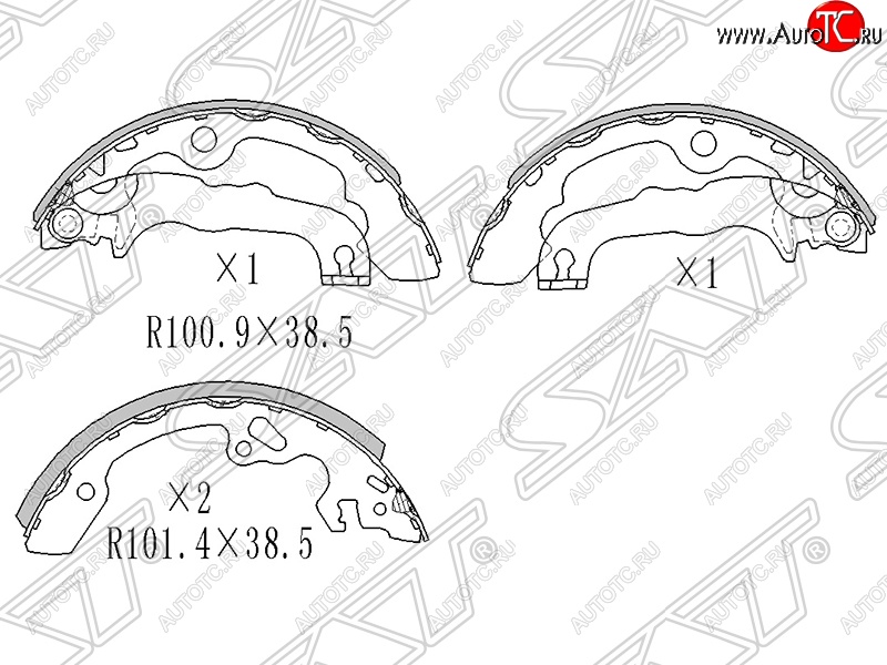 1 499 р. Колодки тормозные SAT (задние) Ford Focus 1 седан дорестайлинг (1998-2002)  с доставкой в г. Пермь