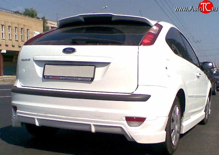 5 649 р. Накладка M-VRS на задний бампер Ford Focus 2 хэтчбэк 3 дв. дорестайлинг (2004-2007) (Неокрашенная)  с доставкой в г. Пермь