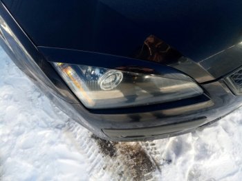 679 р. Реснички на фары Style Ford Focus 2 универсал дорестайлинг (2004-2008) (Неокрашенные)  с доставкой в г. Пермь. Увеличить фотографию 3