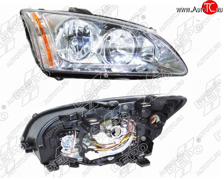 10 299 р. Правая фара (хром) DEPO Ford Focus 2  седан дорестайлинг (2004-2008)  с доставкой в г. Пермь