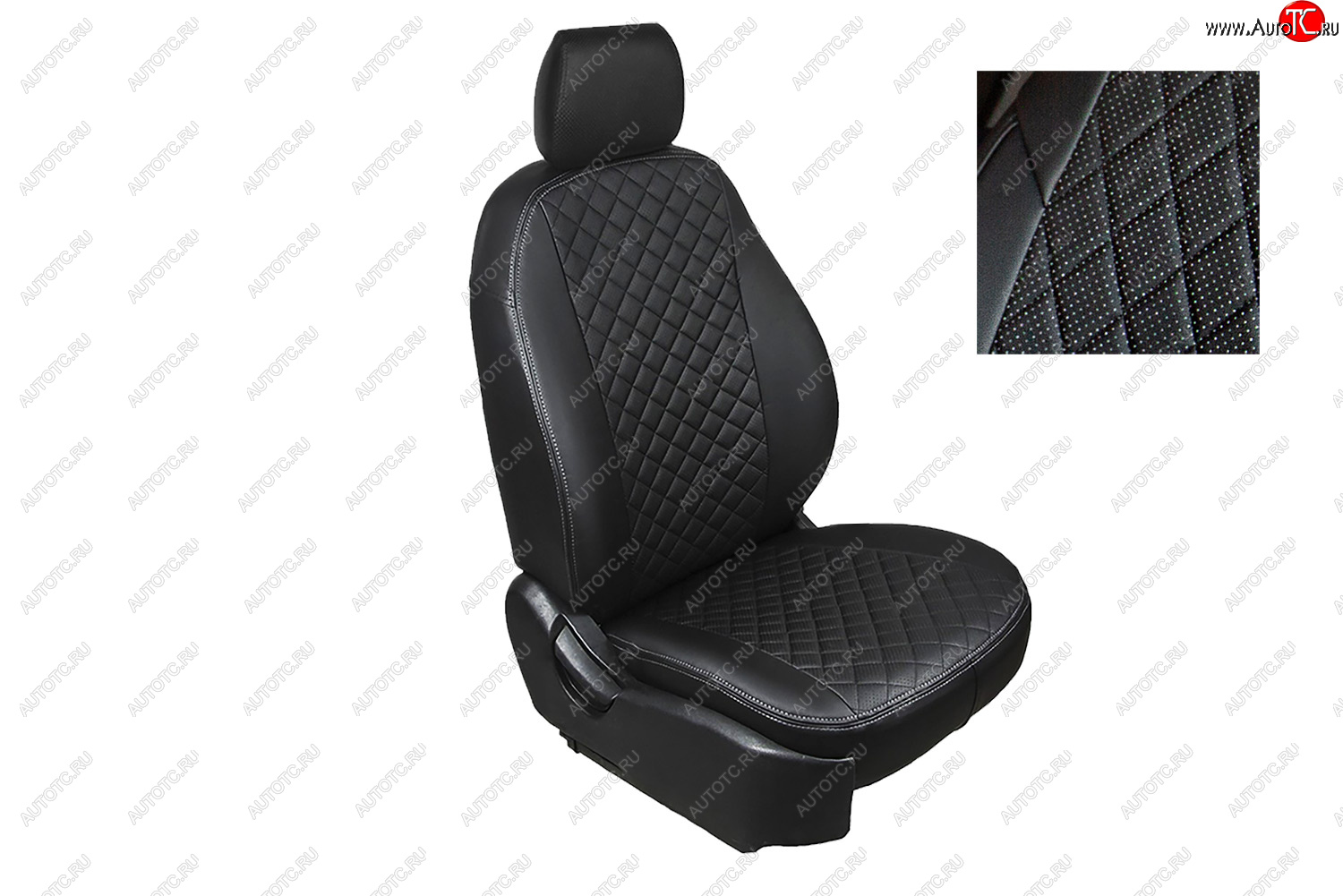 6 449 р. Чехлы для сидений Seintex Ромб Алькантара Ford Focus 2  седан дорестайлинг (2004-2008)  с доставкой в г. Пермь