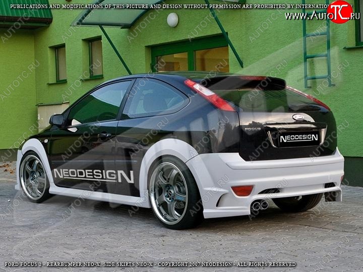 25 899 р. Задний бампер Neodesign Ford Focus 2 хэтчбэк 3 дв. дорестайлинг (2004-2007)  с доставкой в г. Пермь