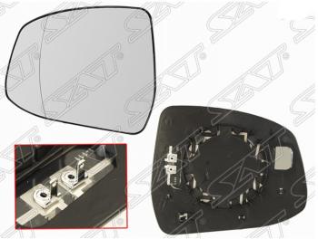 Полотно зеркала SAT (асферическое, с обогревом) Ford Mondeo Mk4,BD дорестайлинг, седан (2007-2010)