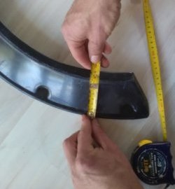 1 249 р. Универсальные расширители колёсных арок Uni Honda Civic FL хэтчбэк 5 дв. рестайлинг (2024-2025) (Вылет 40 мм (без сужений к краям), Поверхность: глянец )  с доставкой в г. Пермь. Увеличить фотографию 4
