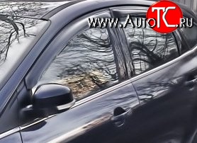 999 р. Комплект дефлекторов окон (ветровиков) 4 шт. Russtal Ford Focus 2 седан рестайлинг (2007-2011)  с доставкой в г. Пермь