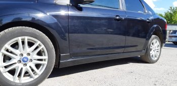 4 099 р. Пороги накладки Classic Sport Ford Focus 2 универсал рестайлинг (2007-2011) (Неокрашенные)  с доставкой в г. Пермь. Увеличить фотографию 4