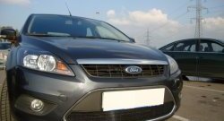 1 399 р. Сетка на бампер Russtal (черная) Ford Focus 2 седан рестайлинг (2007-2011)  с доставкой в г. Пермь. Увеличить фотографию 5