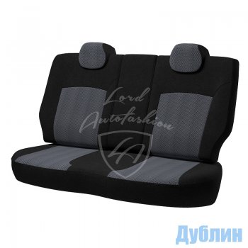 5 799 р. Чехлы для сидений Lord Autofashion Дублин (жаккард) Ford Focus 2  седан дорестайлинг (2004-2008) (Черный, вставка Ёж Белый)  с доставкой в г. Пермь. Увеличить фотографию 2