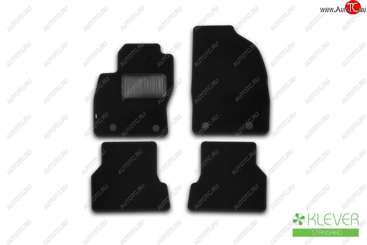 4 299 р. Коврики в салон Klever Standard (текстиль) Ford Focus 2 седан рестайлинг (2007-2011) (Черный)  с доставкой в г. Пермь