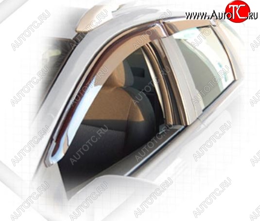 1 999 р. Дефлектора окон CA-Plastic Ford Focus 2 универсал рестайлинг (2007-2011) (Classic полупрозрачный, Без хром.молдинга)  с доставкой в г. Пермь