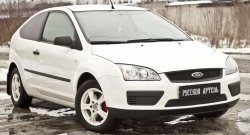 1 259 р. Зимняя заглушка решетки переднего бампера РА Ford Focus 2 хэтчбэк 3 дв. дорестайлинг (2004-2007)  с доставкой в г. Пермь. Увеличить фотографию 4
