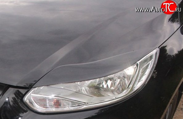 499 р. Реснички на фары M-VRS Ford Focus 3 седан дорестайлинг (2011-2015) (Неокрашенные)  с доставкой в г. Пермь