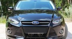 1 249 р. Реснички на фары RA Ford Focus 3 седан дорестайлинг (2011-2015) (Неокрашенные)  с доставкой в г. Пермь. Увеличить фотографию 4
