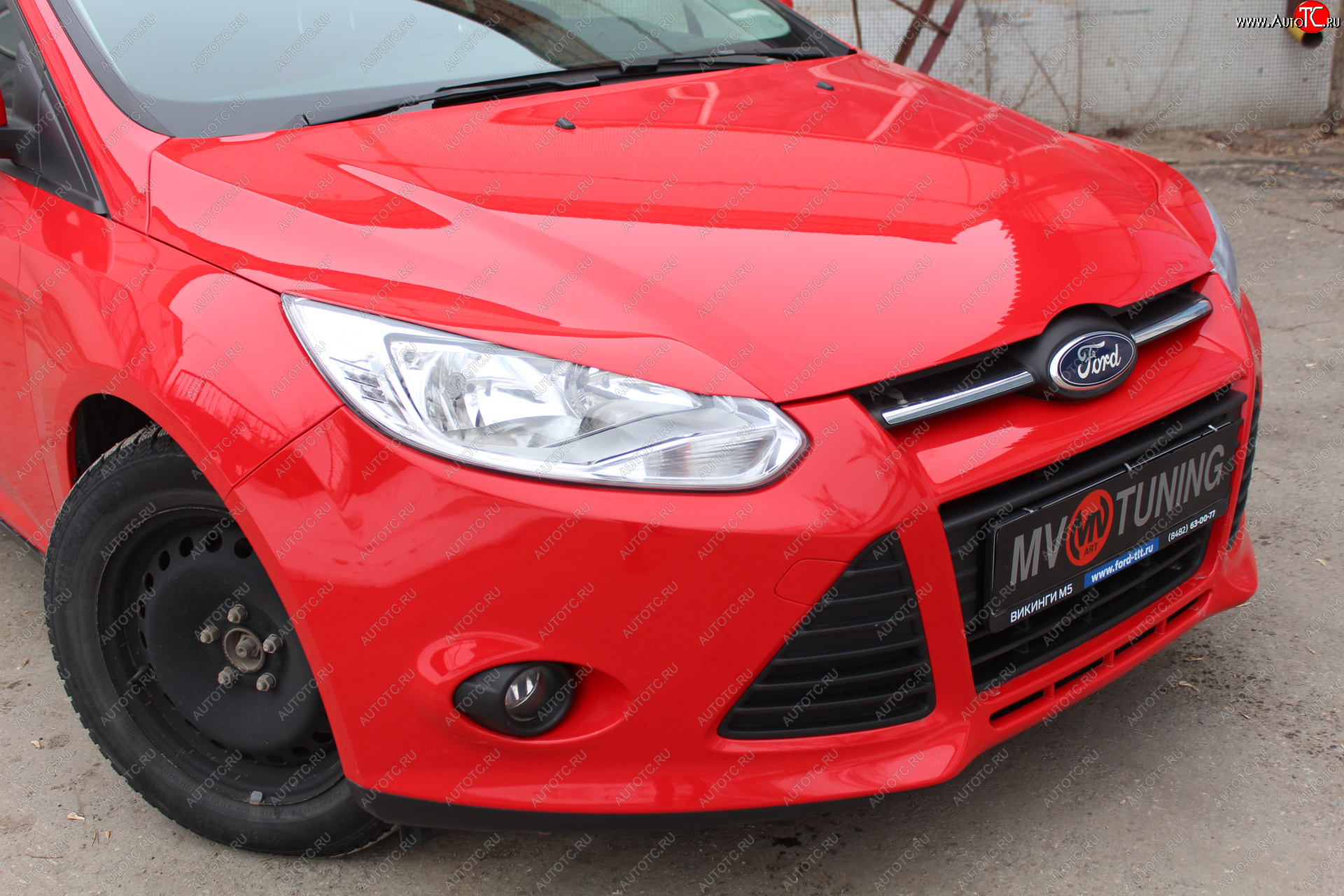 1 149 р. Реснички на фары MV Tuning Ford Focus 3 седан дорестайлинг (2011-2015) (Неокрашенные)  с доставкой в г. Пермь