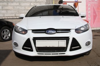 1 149 р. Реснички на фары MV Tuning Ford Focus 3 хэтчбэк дорестайлинг (2010-2015) (Неокрашенные)  с доставкой в г. Пермь. Увеличить фотографию 4