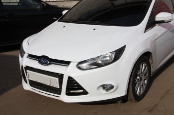1 149 р. Реснички на фары MV Tuning Ford Focus 3 хэтчбэк дорестайлинг (2010-2015) (Неокрашенные)  с доставкой в г. Пермь. Увеличить фотографию 5