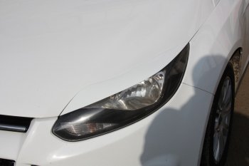 1 149 р. Реснички на фары MV Tuning Ford Focus 3 хэтчбэк дорестайлинг (2010-2015) (Неокрашенные)  с доставкой в г. Пермь. Увеличить фотографию 6