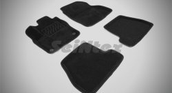 Коврики в салон (МКПП) SeiNtex Premium 3D 4 шт. (ворсовые, черные) Ford Focus  3 (2010-2019) универсал дорестайлинг, хэтчбэк дорестайлинг, седан дорестайлинг, седан рестайлинг, универсал рестайлинг, хэтчбэк рестайлинг