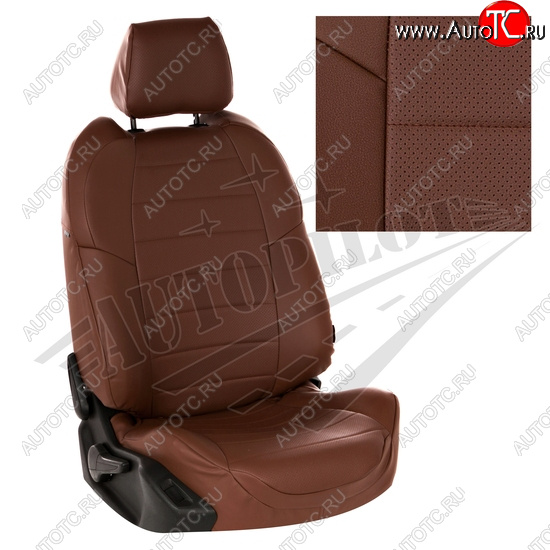13 849 р. Чехлы сидений AUTOPILOT Экокожа (Sport/Titanium, Задняя спинка и сиденье 40/60)  Ford Focus  3 (2010-2019) универсал дорестайлинг, хэтчбэк дорестайлинг, седан дорестайлинг, седан рестайлинг, универсал рестайлинг, хэтчбэк рестайлинг (Темно коричневый + Темно коричневый)  с доставкой в г. Пермь