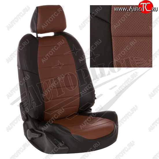8 399 р. Чехлы сидений AUTOPILOT Экокожа (AmbienteTrend, задние спинка и сиденье 60/40)  Ford Focus  3 (2010-2019) универсал дорестайлинг, хэтчбэк дорестайлинг, седан дорестайлинг, седан рестайлинг, универсал рестайлинг, хэтчбэк рестайлинг (Черный + Темно коричневый)  с доставкой в г. Пермь