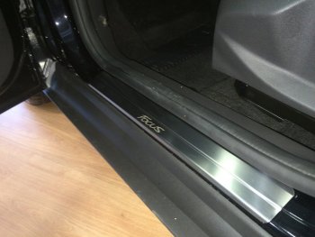 2 199 р. Накладки порожков салона INOX Ford Focus 3 универсал рестайлинг (2014-2019) (Нержавеющая сталь)  с доставкой в г. Пермь. Увеличить фотографию 3