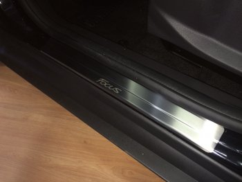 2 199 р. Накладки порожков салона INOX Ford Focus 3 универсал рестайлинг (2014-2019) (Нержавеющая сталь)  с доставкой в г. Пермь. Увеличить фотографию 4